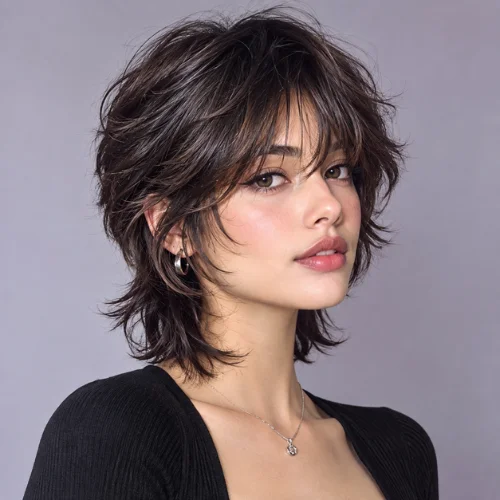 Bixie wolf cut women hairstyle