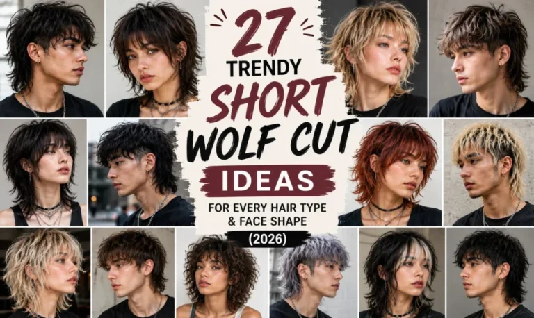 27 trendy short wolf cut ideas for men and women with different hair types and face shapes