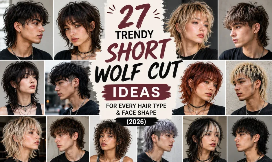 27 trendy short wolf cut ideas for men and women with different hair types and face shapes
