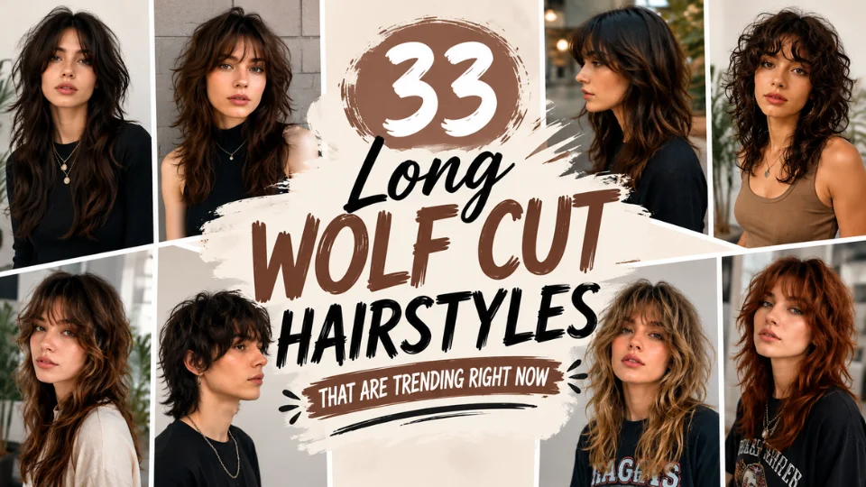 long wolf cut hairstyles featuring trendy layered looks for women and men