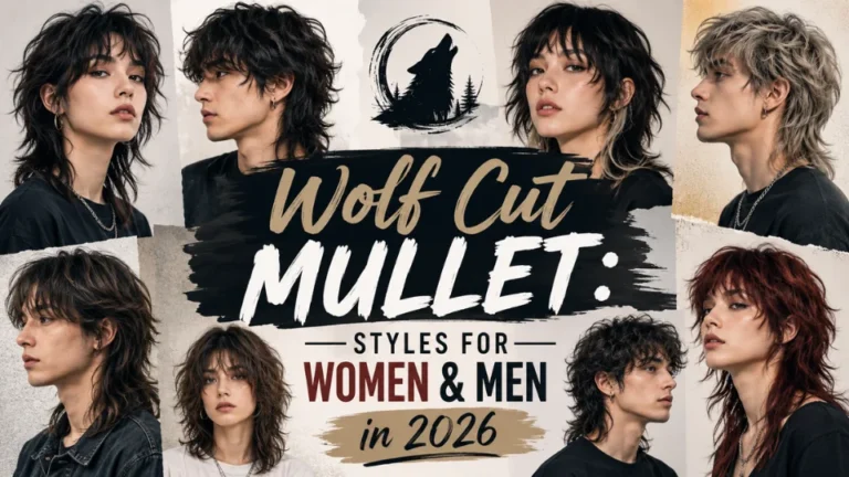 Wolf-cut mullet styles for women and men